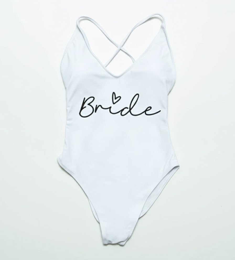 Bride One-Piece Swimsuit - Wifey Studio