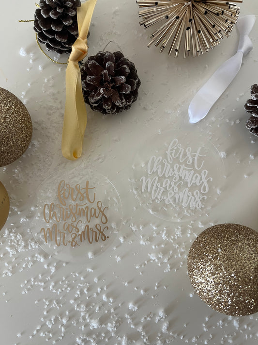 Clear Flat Christmas Tree Ornament