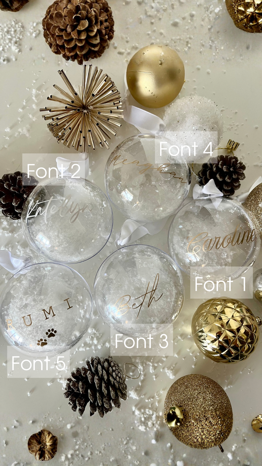 Personalised Snow Bauble