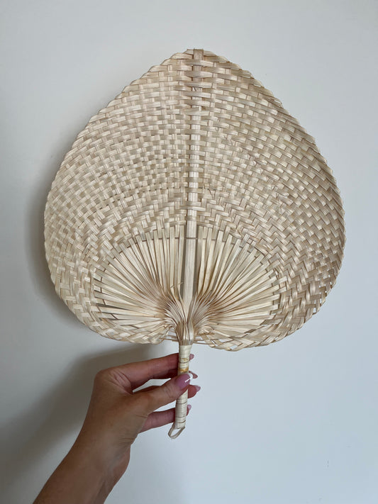 Rattan Hand Fan - Large