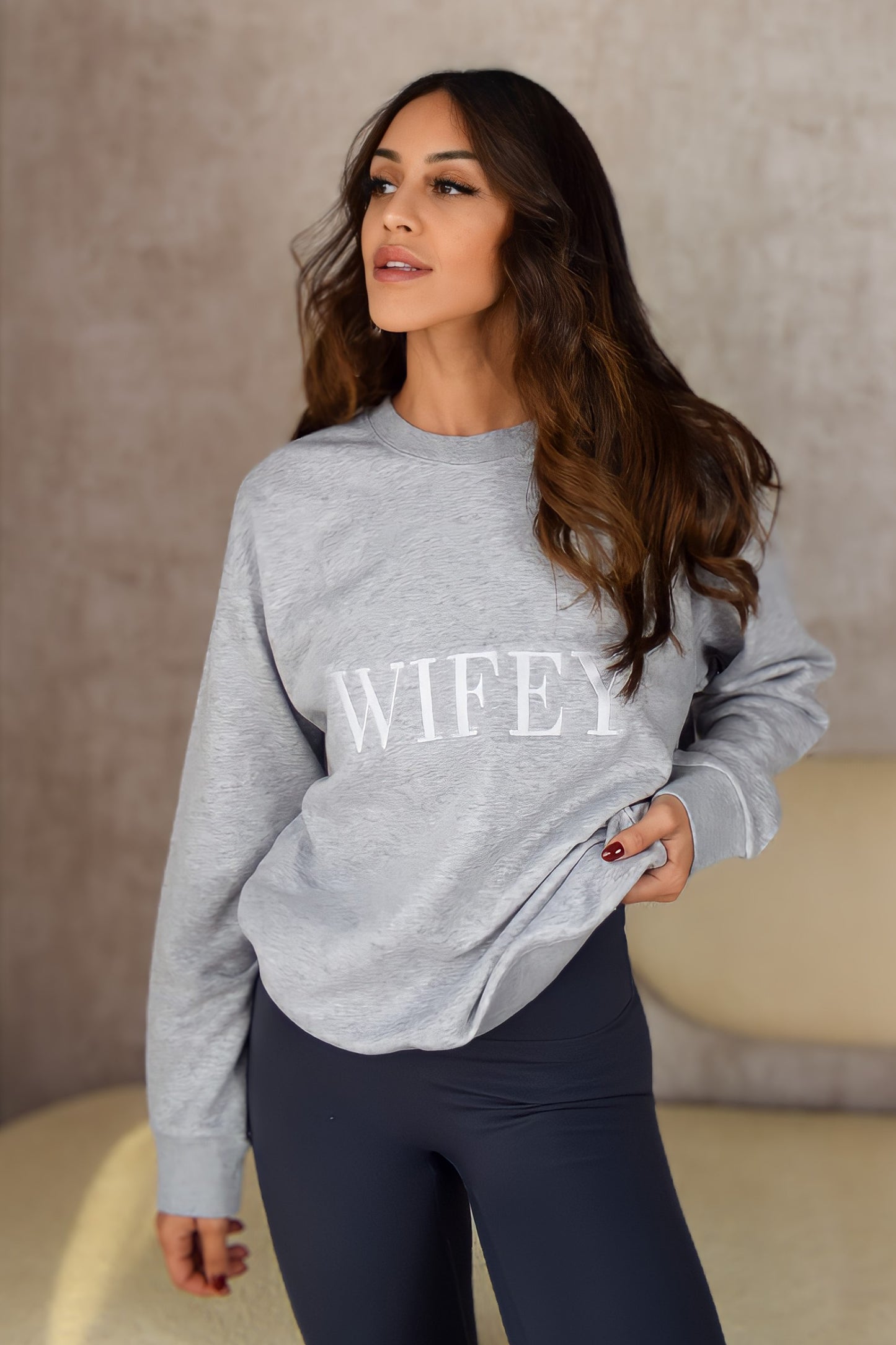 WIFEY Sweatshirt - Grey - Wifey Studio