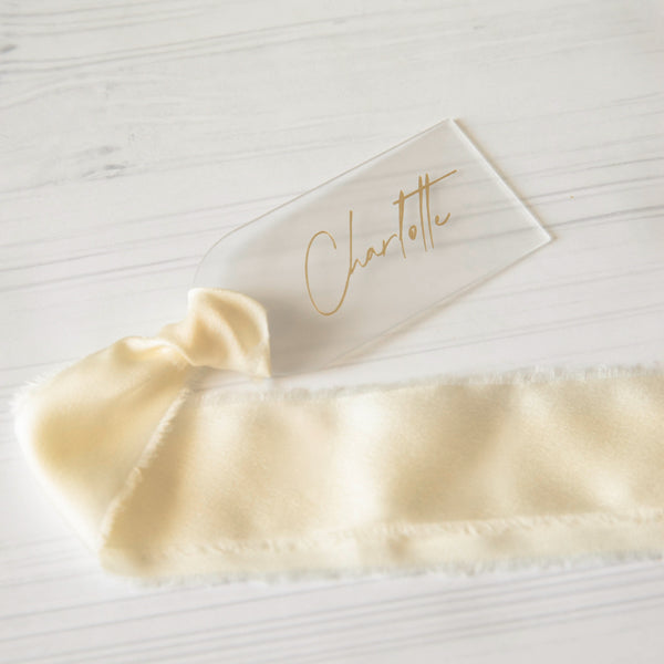 Name Tag - Frosted Arched Acrylic - Coming Soon - Wifey Studio