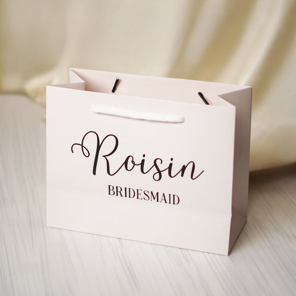 Personalised bridesmaid gift box with champagne glasses UAE