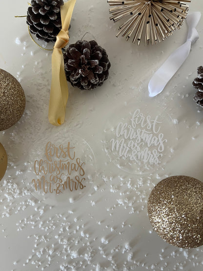 Clear Flat Christmas Tree Ornament