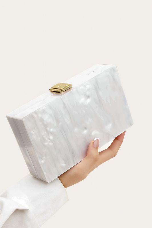 Eva Marble Clutch - Wifey Studio