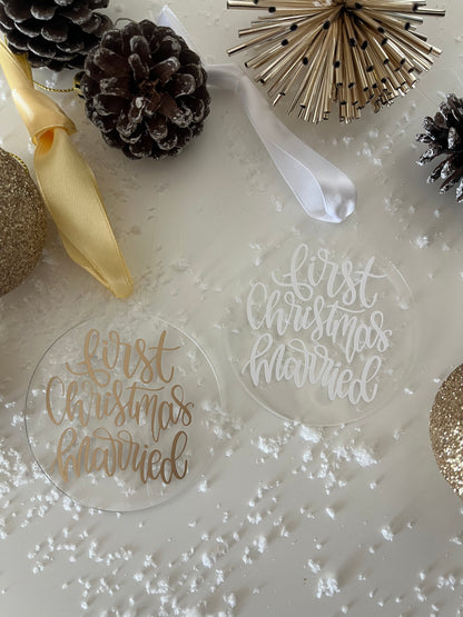 Clear Flat Christmas Tree Ornament