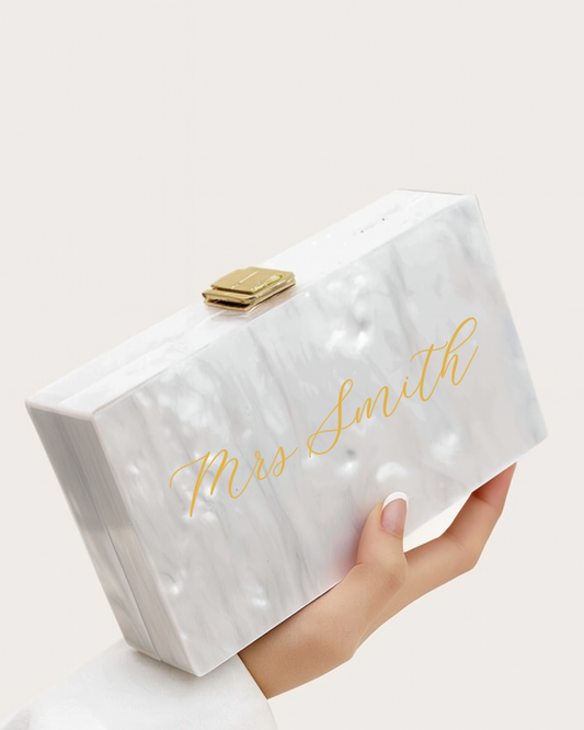 Eva Marble Box Clutch - Wifey Studio