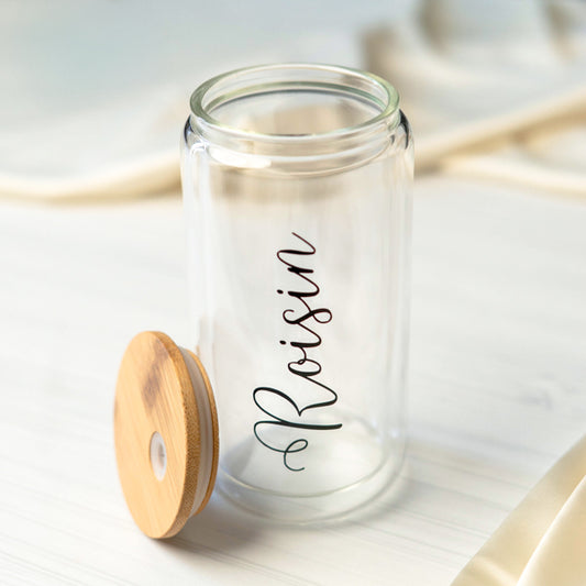 Glass Tumbler - 12oz, 16oz, Frosted, Double Wall - Wifey Studio