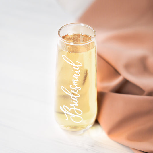 Champagne Glass - Stemless - Wifey Studio