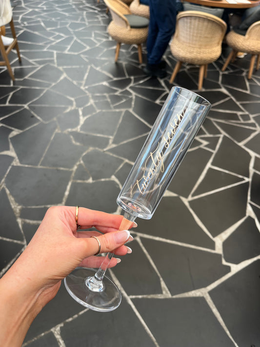 Champagne Glass - Tall Plastic - Wifey Studio