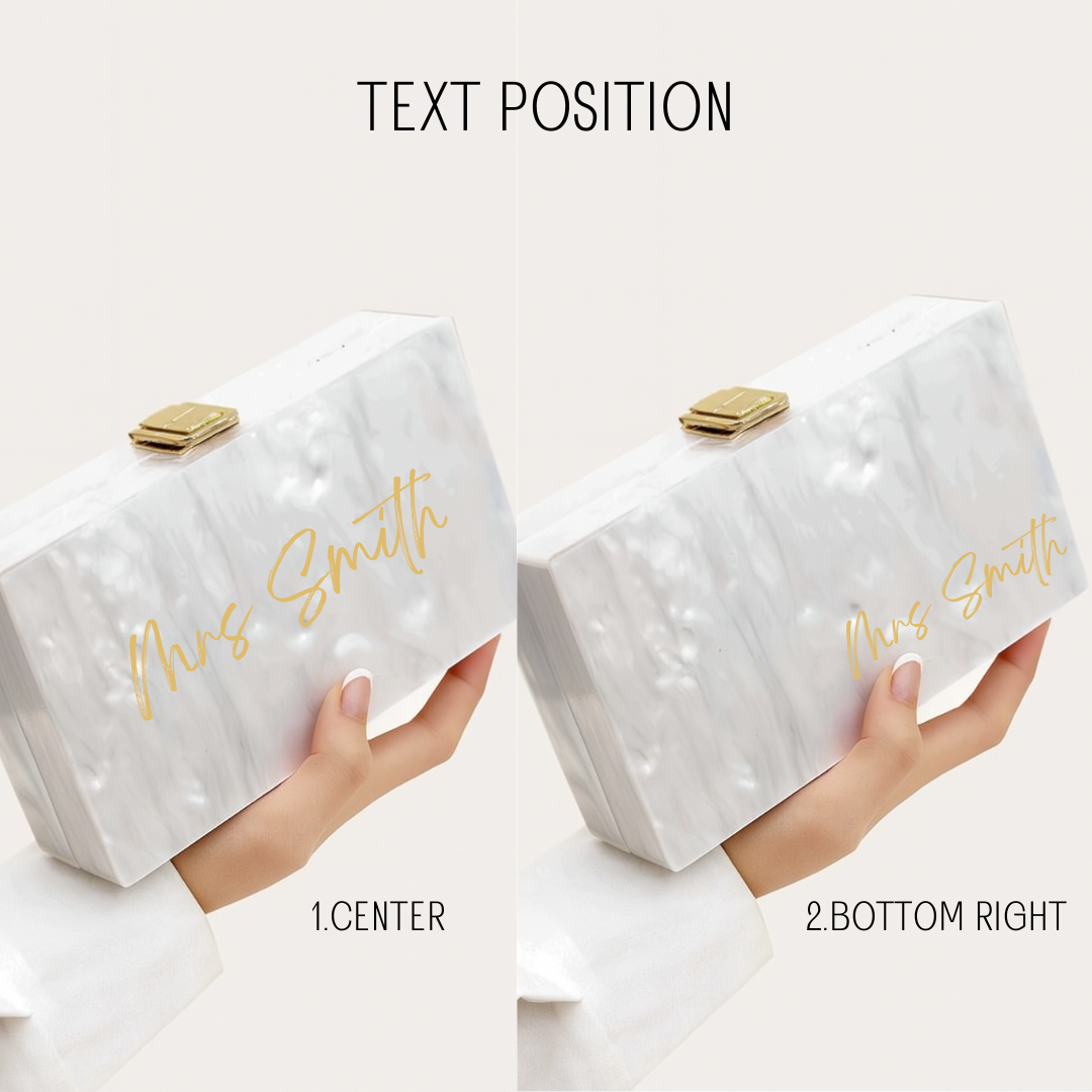 Eva Marble Clutch - Wifey Studio
